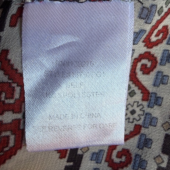 DANIEL RAINN Geometric Red Black Blue Ivory Multi Blouse Ikat Tank Top | Size XL - Picture 12 of 12